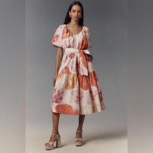 By Anthropologie Short-Sleeve Midi Tent Dress